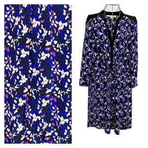 Diane Von Furstenberg Multicolor Floral Long Sleeve Dress